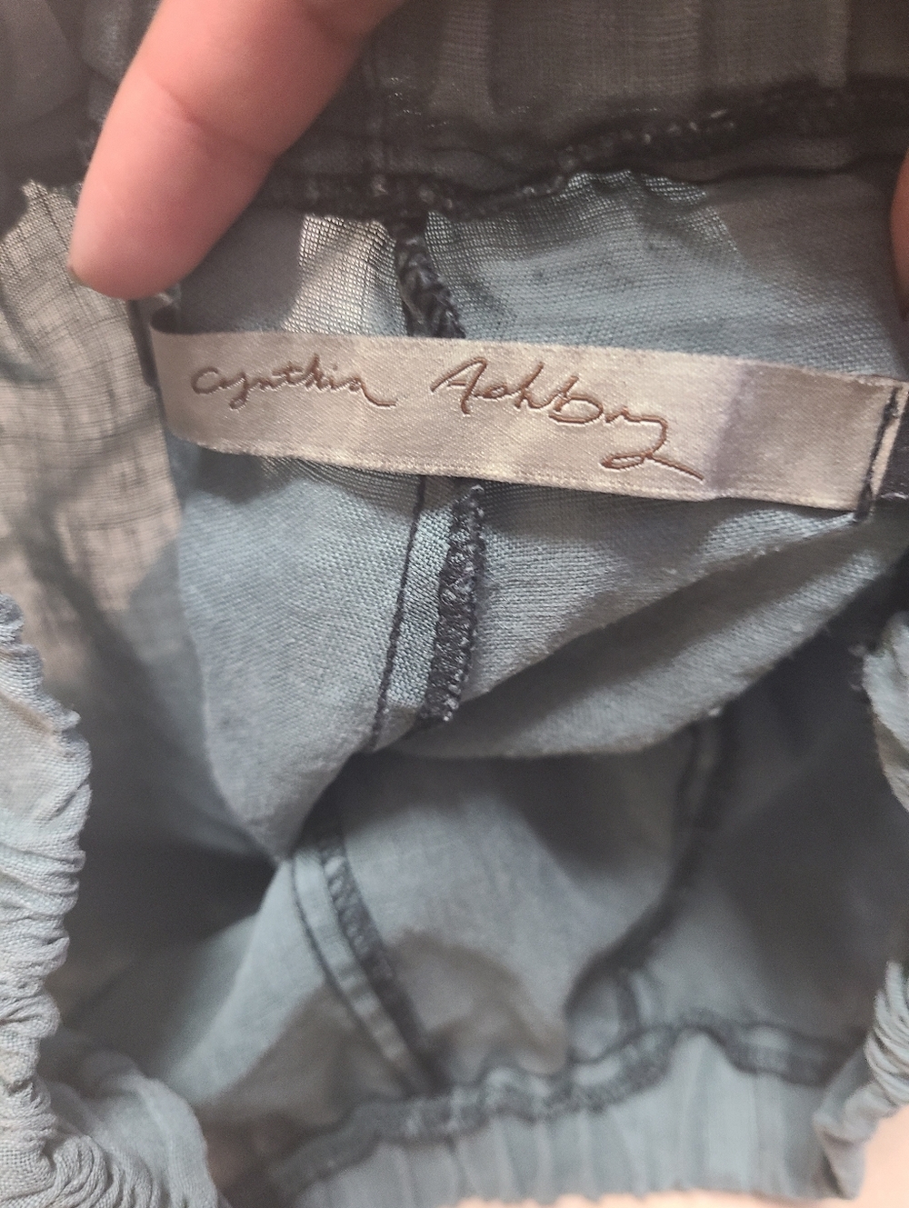 Cynthia Ashby Wide Leg Ankle Linen Pants - Picture 4 of 6